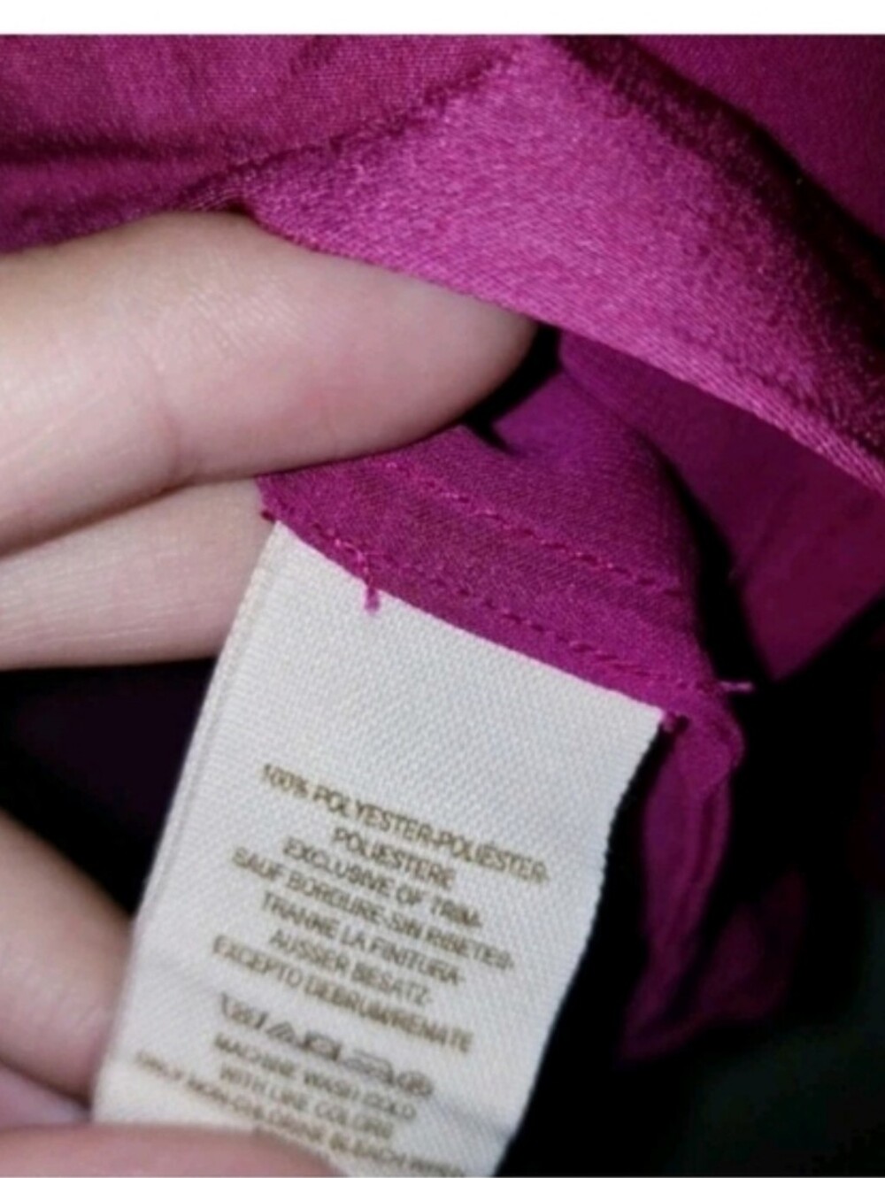 Free People Best Of Both Worlds 1/2 Sheer Fuchsia Button-Up Blouse EUC Sz XS - Picture 6 of 9